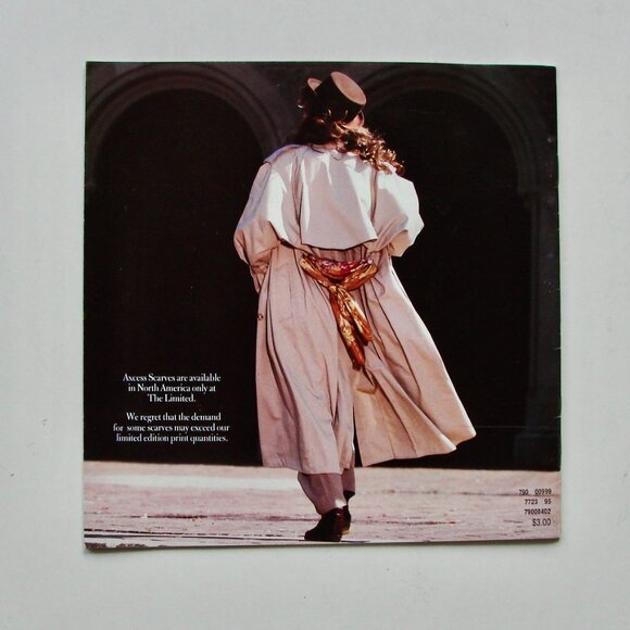 Vintage Axcess Scarves How To Tie Knot Fold Fan Weave Wrap Wear Scarves Fashion - Picture 6 of 6